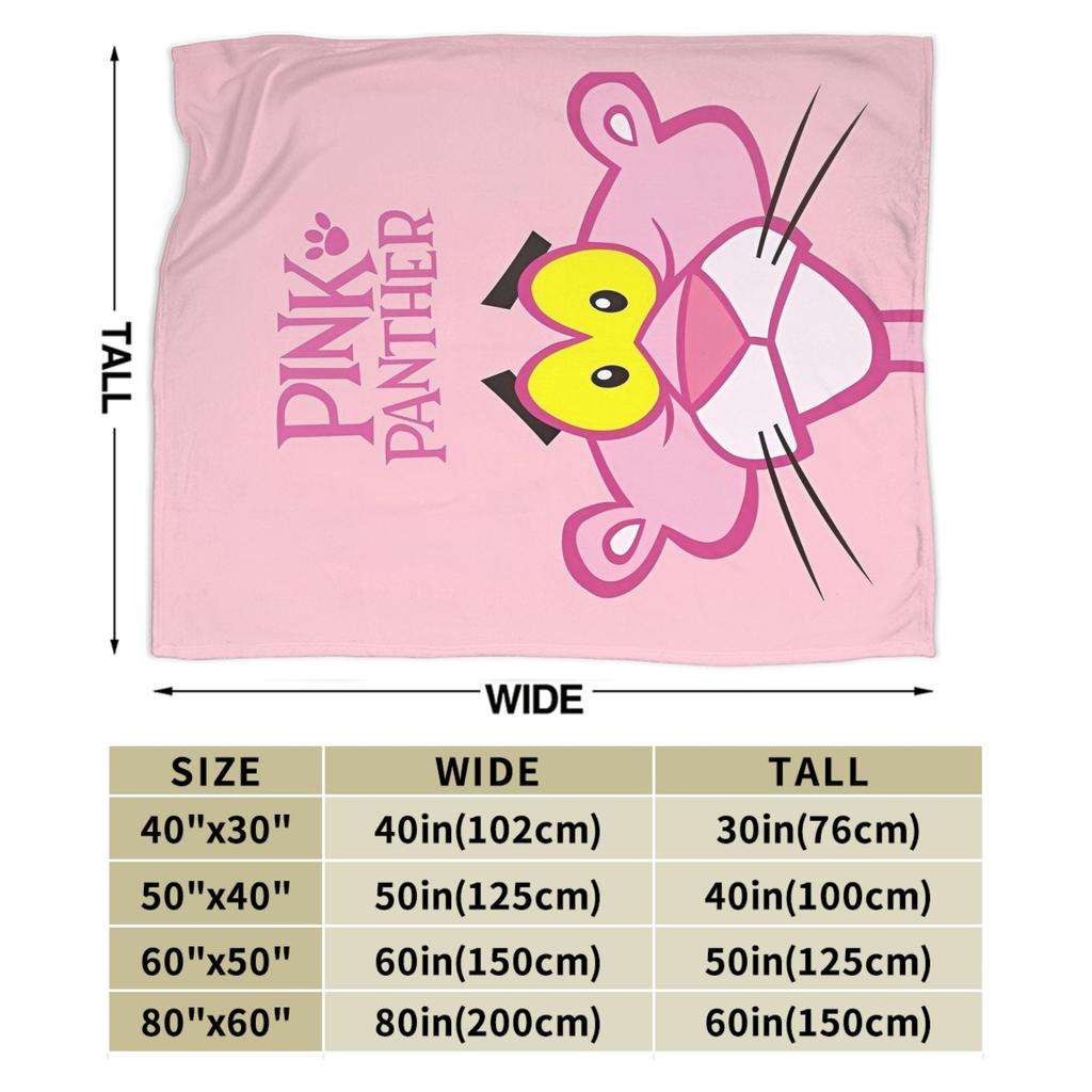 Pinks Panthers Velvet Throw Blanket Blanket for Sofa Couch Lightweight Thin Plush Thin Quilt,