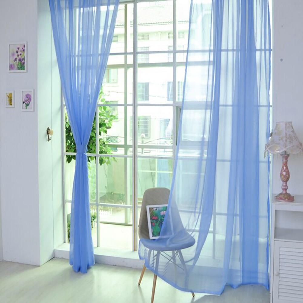 1 Pezzo Tasca per Asta Tenda Arcobaleno Tenda in Garza Monocolore per Soggiorno Voile Trasparente Decorazione Matrimonio Tulle per Finestra Camera da Letto Moderna