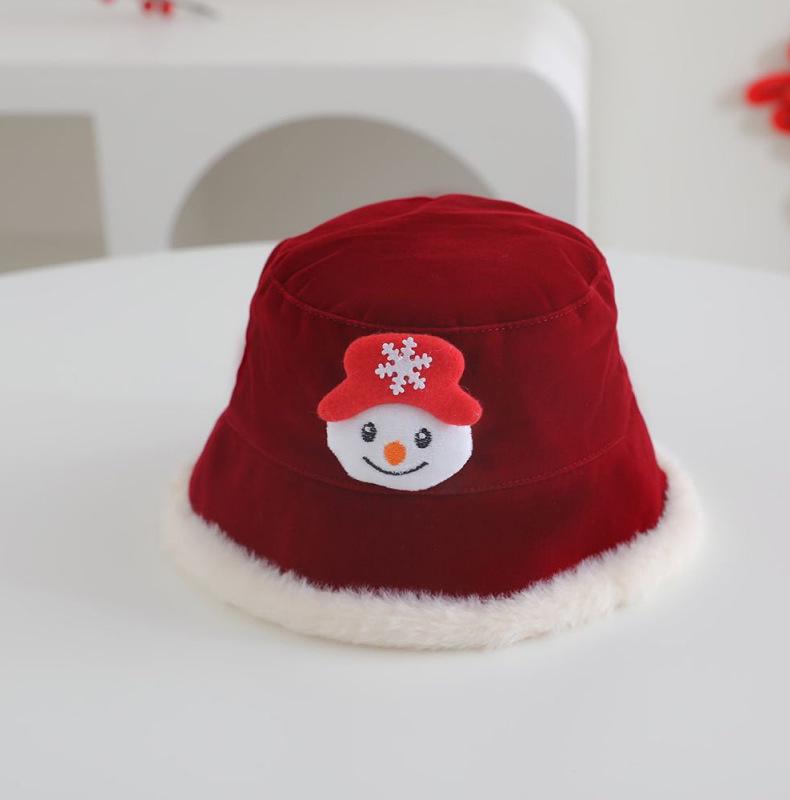 Children's Winter Fisherman Hat: Festive Plush Bucket for New Year and Christmas