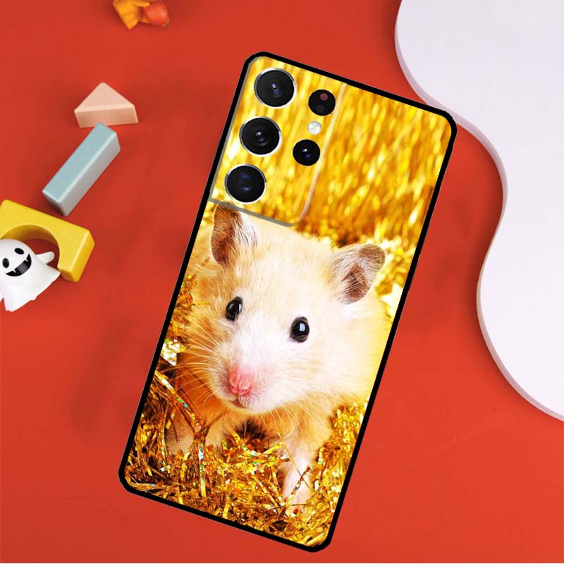 Cute Adorable Hamster Phone Case For Samsung Galaxy S25 Ultra S24 Ultra S9 S10 S20 S21 S22 S24 Plus S23 FE Cover