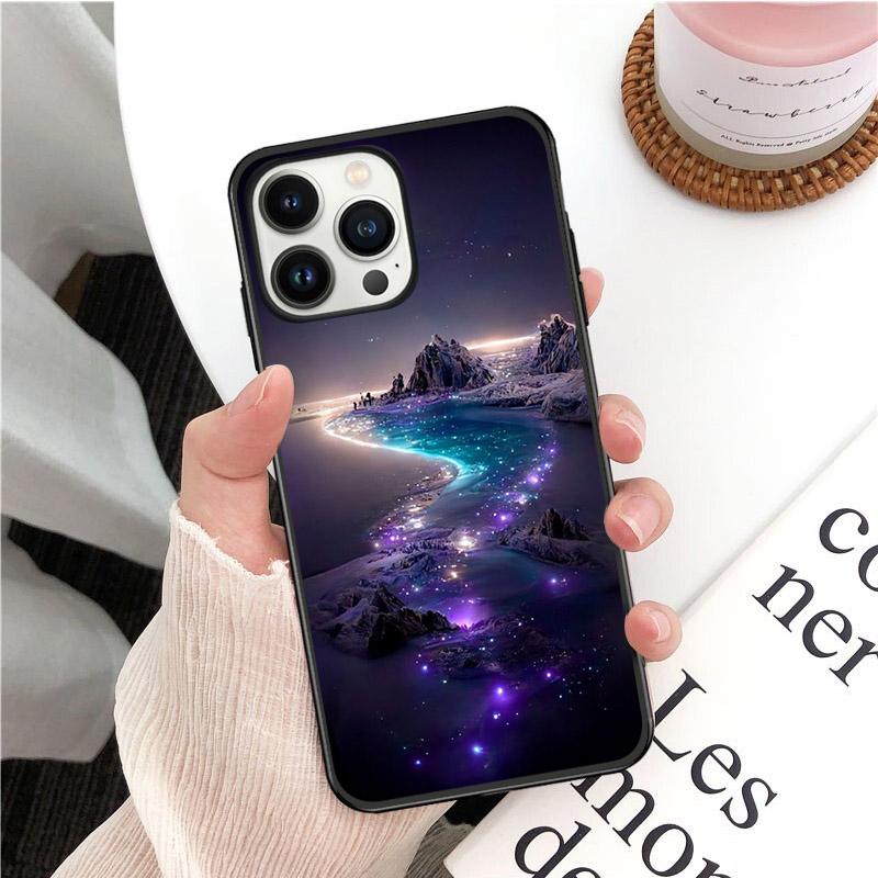 

Чехол для телефона с изображением природы, звезды, луны, моря и бабочки для iphone 14 13 12 11 Pro Max XS XR X, чехлы для мобильных телефонов Funda Cell iphone 14ProMax