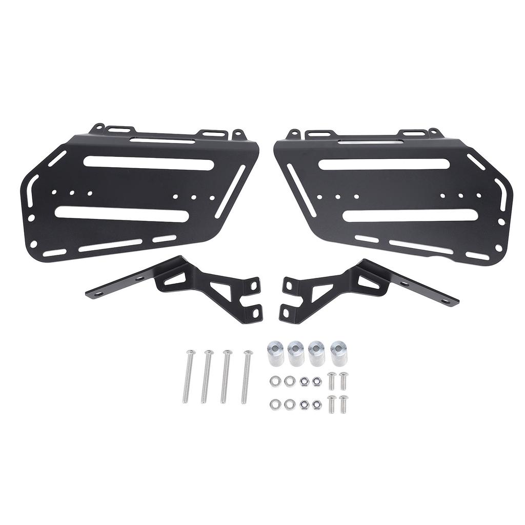 Motorcycle Side Luggage Rack Aluminum Strong Load Bearing Black Powder Coating Enhanced Safety Side Storage Rack for