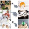 40X Metal Illuminated Jewelry Loop- Magnifier Pocket Folding Magnifying Glass Jewelers Eye Loupe for W/ LED & Keychain H