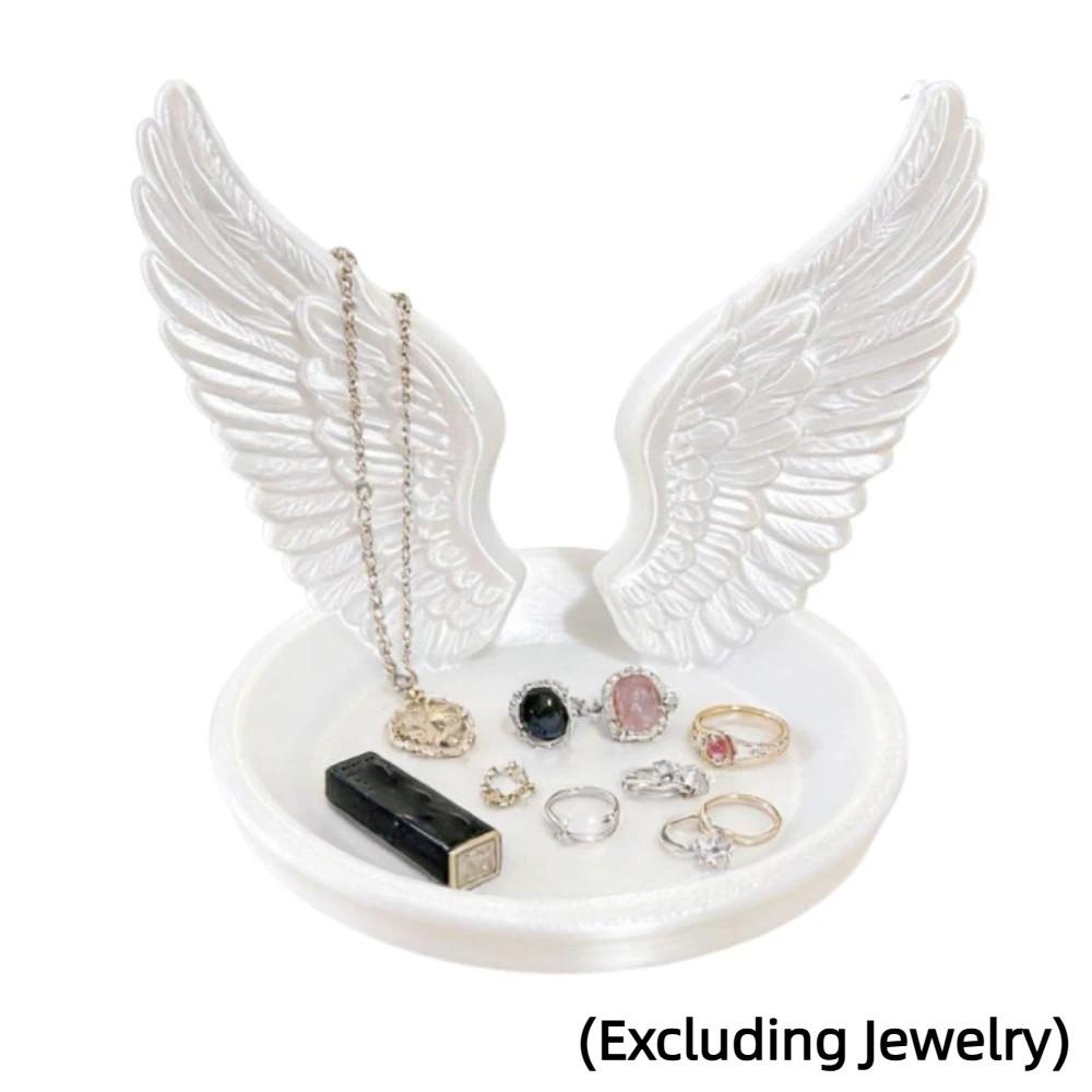 INS Jewelry Storage Tray Angel Wings Mini Key Tray Photo Prop Bracelets Organizer  Room Decor