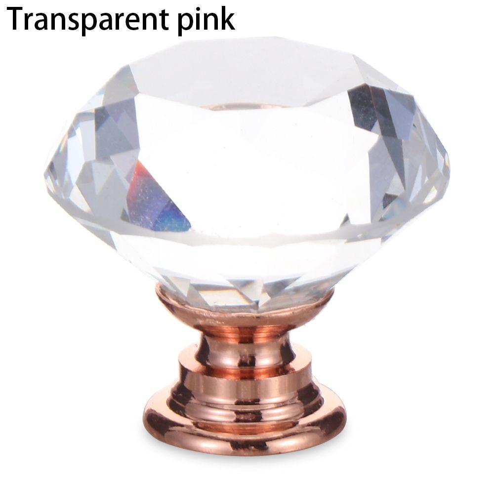 

Ручки для ящиков, Фурнитура, Ручки для шкафа, Кристальные стеклянные ручки, Алмазная ручка, Дверные ручки прозрачный розовый