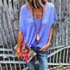 Womens Cotton V Neck Short Sleeve T Shirt With Loose Fit For Casual Spring Season