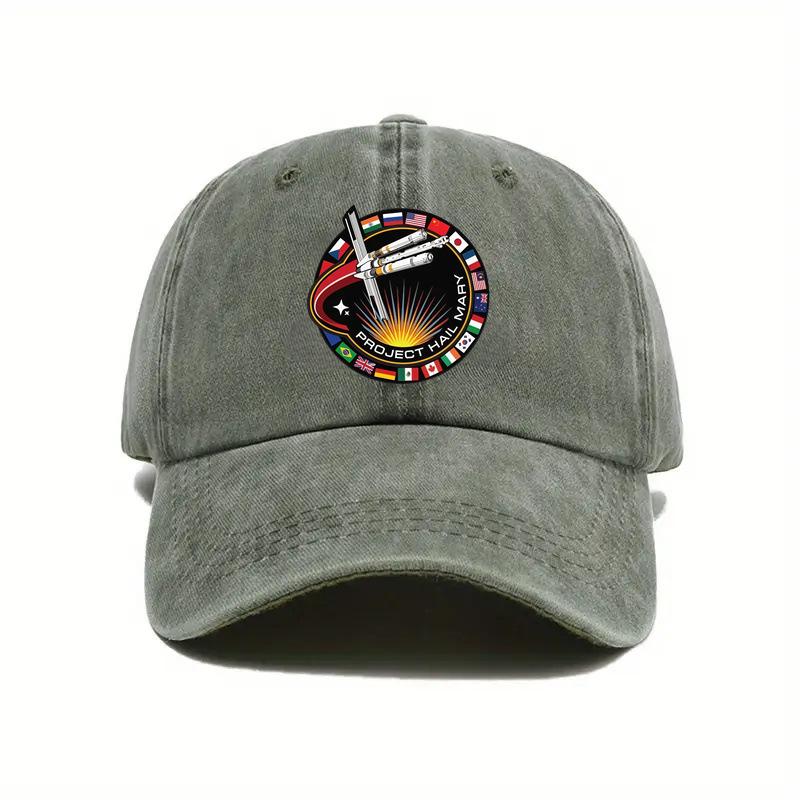 PROJECT HAIL MARY Bend Edge Soft Top Retro Washed Outdoor Baseball Cap Men