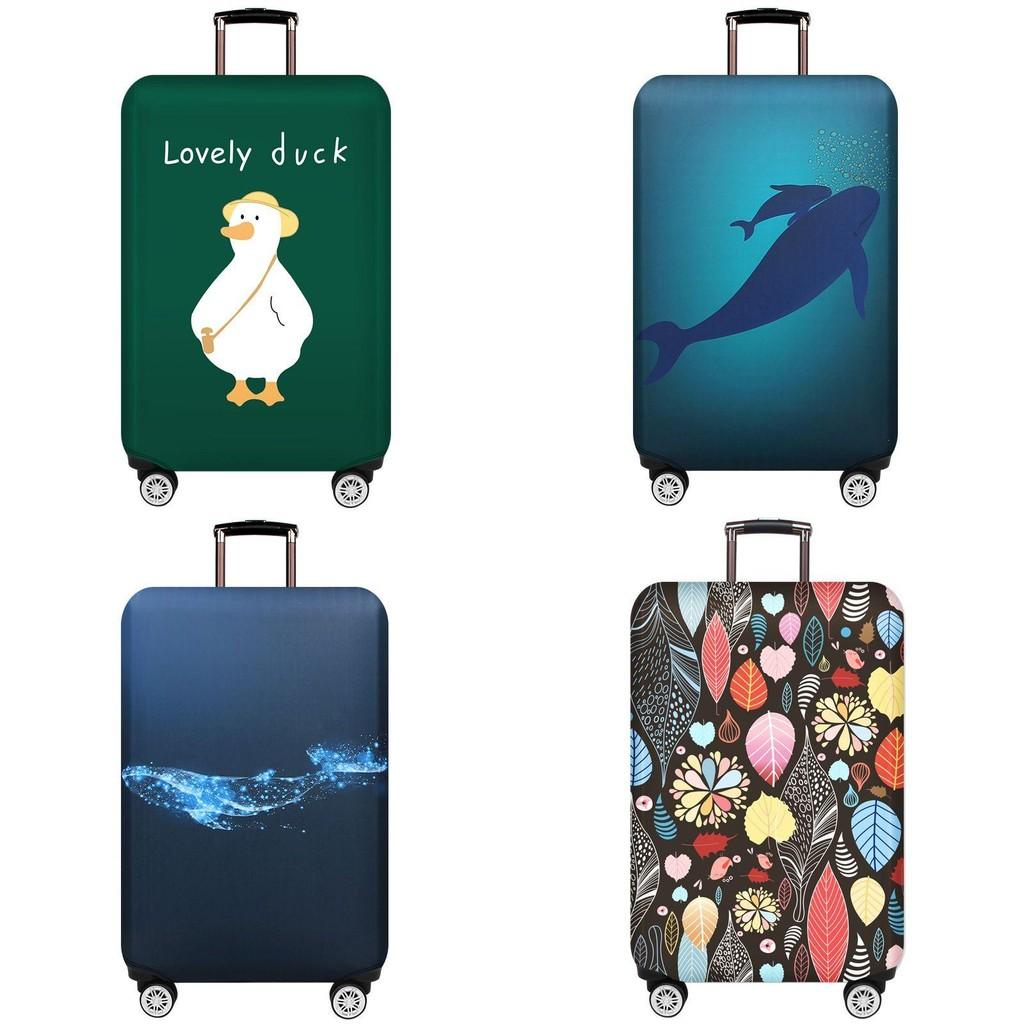 Luggage Case Thin Protective Cover Cartoon Pattern Trolley Travel Leather Box