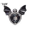 Automotive Interior Decoration Halloween Car Air Vent Clip, Metallic Skull Bat Freshener Clip Charm, Cool Auto Aroma Diffuser for Gothic Truck