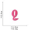 Pink Embroidered Alphabet Patch for Clothing Decoration