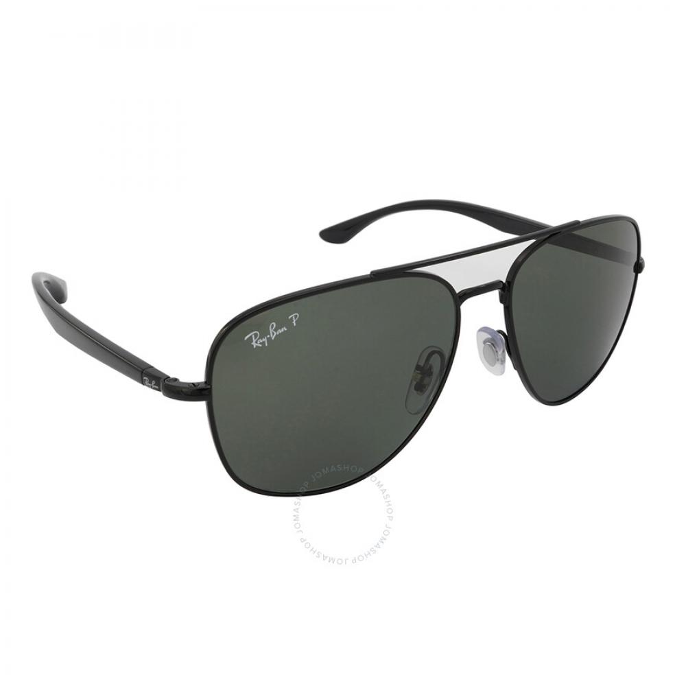 Ray Ban Polarized Green Square Unisex Sunglasses Rb3683 002 58 56