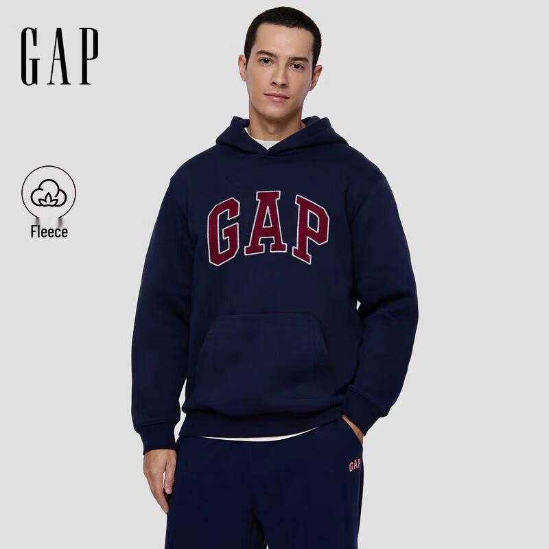 Gap Unisex Heavyweight Fleece Logo Hooded Sweatshirt 786381 M