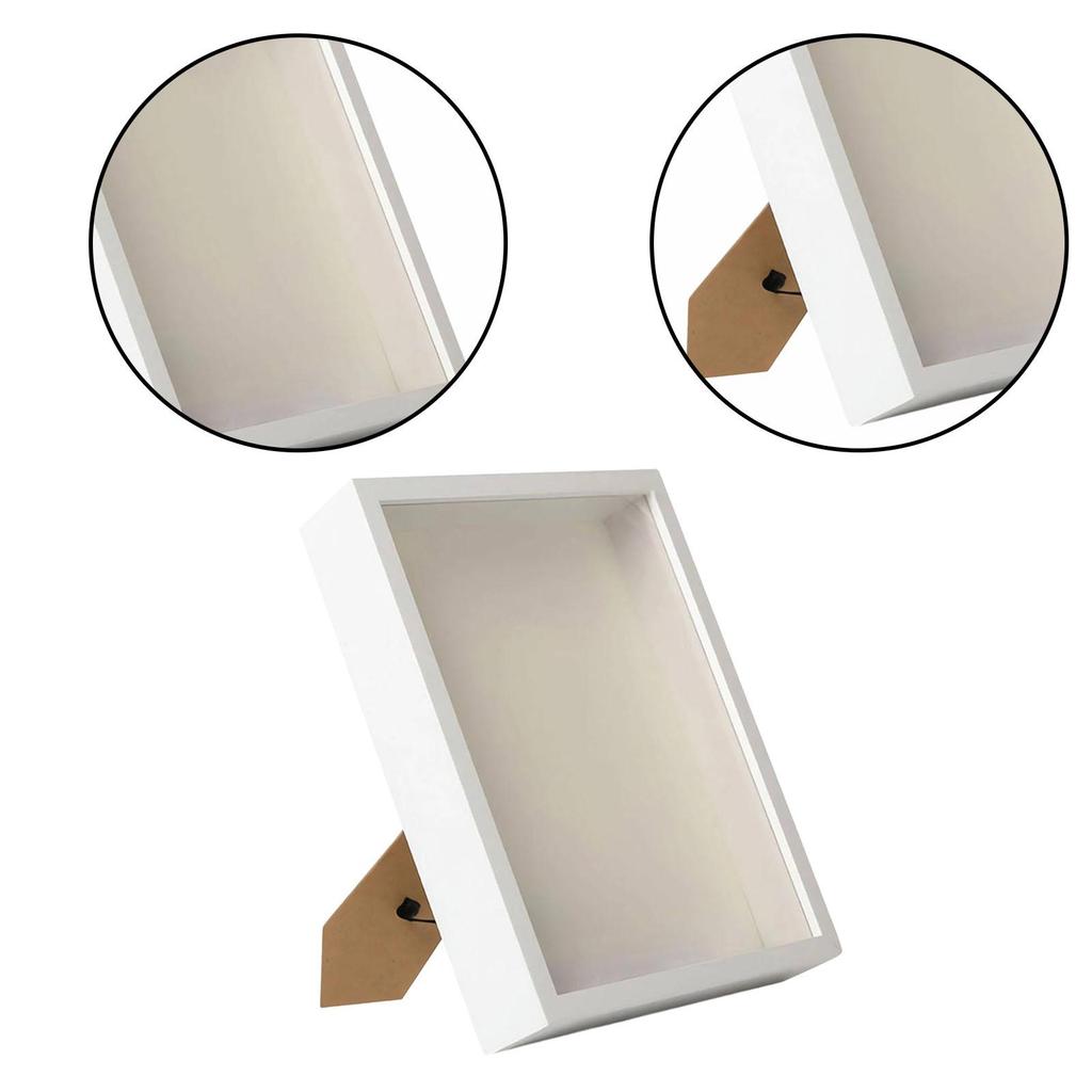 DIY Skuggboxram Torkad Blomsterutställning Dekorativ 3cm Inre Djup Trä Bilder Minneslåderam Utställningsfodral