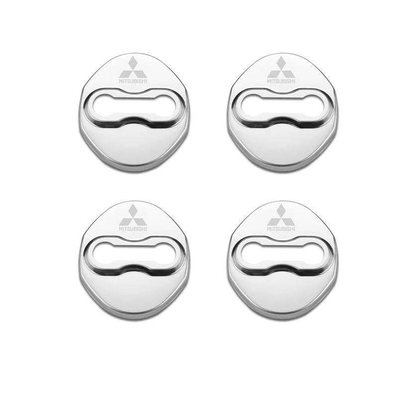 4PCS Car-Styling car door lock cover Auto Emblems Case For Mitsubishi Asx Lancer Outlander Pajero Ralliart