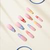 Rainbow Wave Nail Art Stickers - Wearable, Finished False Nails