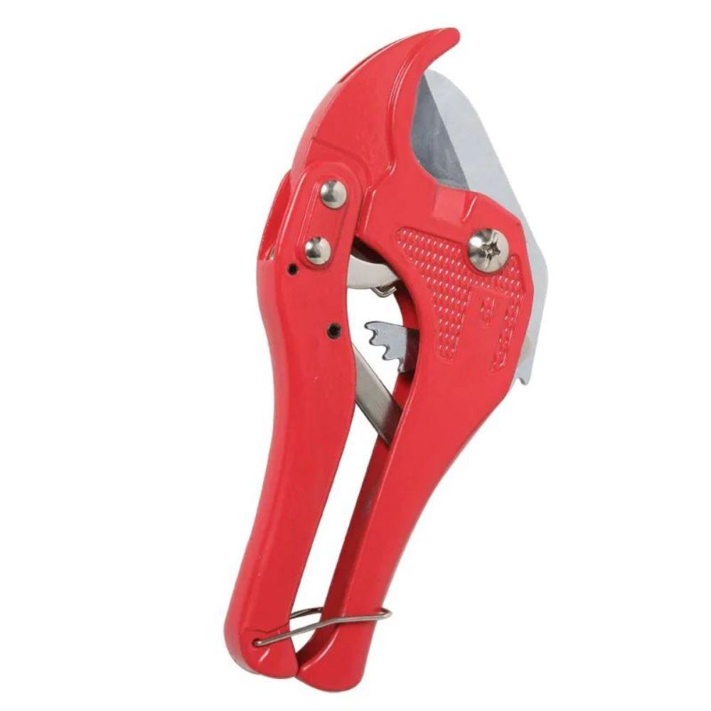 2 Pcs Durable PE Hose Cutter PVC PPR PVC Pipe Cutter Plumbing Tool Red Cut Ratchet Water Tube