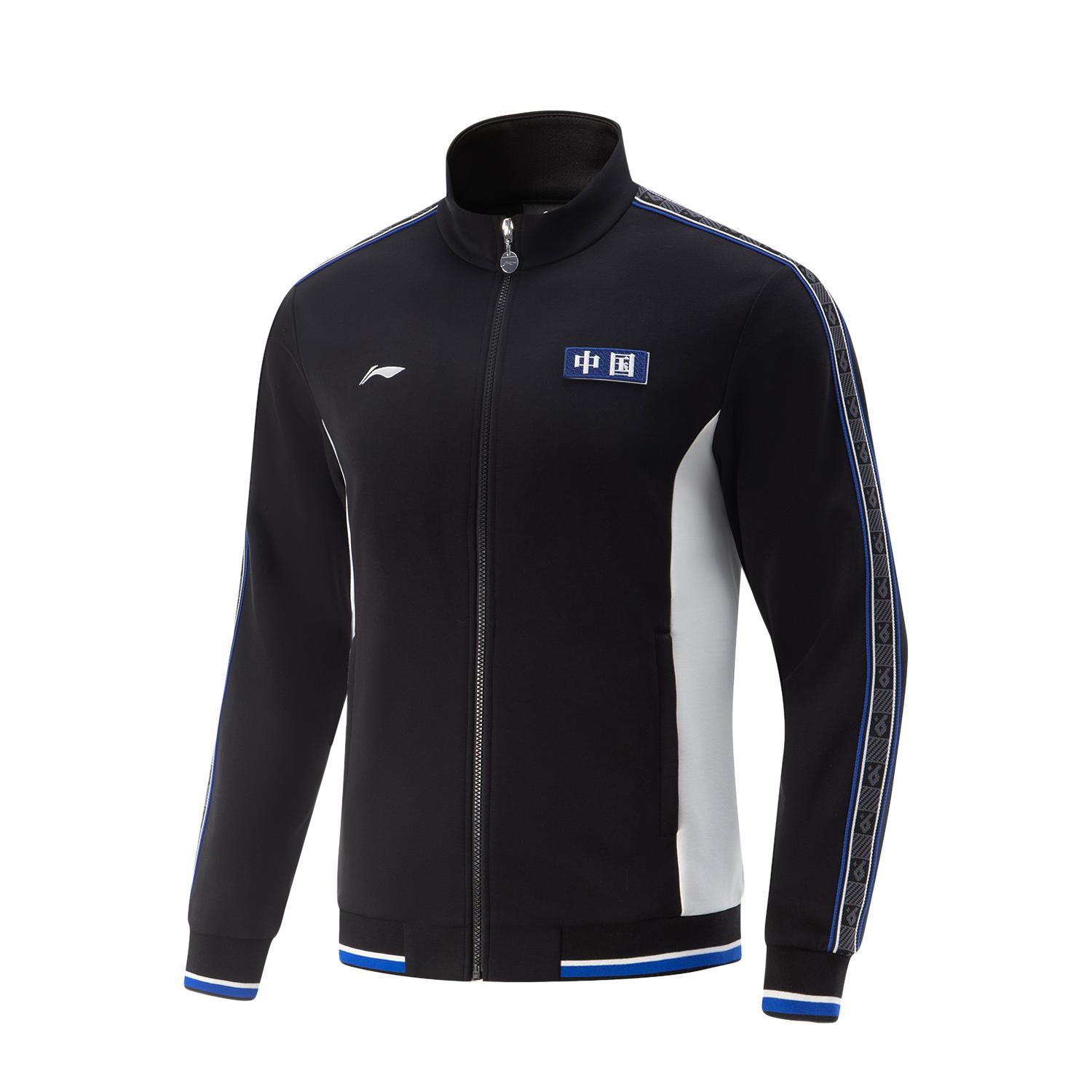 

Li Ning Удобная Простая Универсальная Куртка с Воротником-стойкой на Молнии, Цветной Блок, Унисекс, Черный AWDVD83-2 XXL