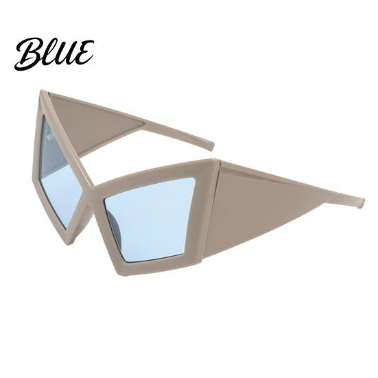 Futuristic Style Sunglasses Geometric Sunglasses Edgy Triangle Frame Shades Trendy UV Eye-catching Protection Sun Glasses for Women Street