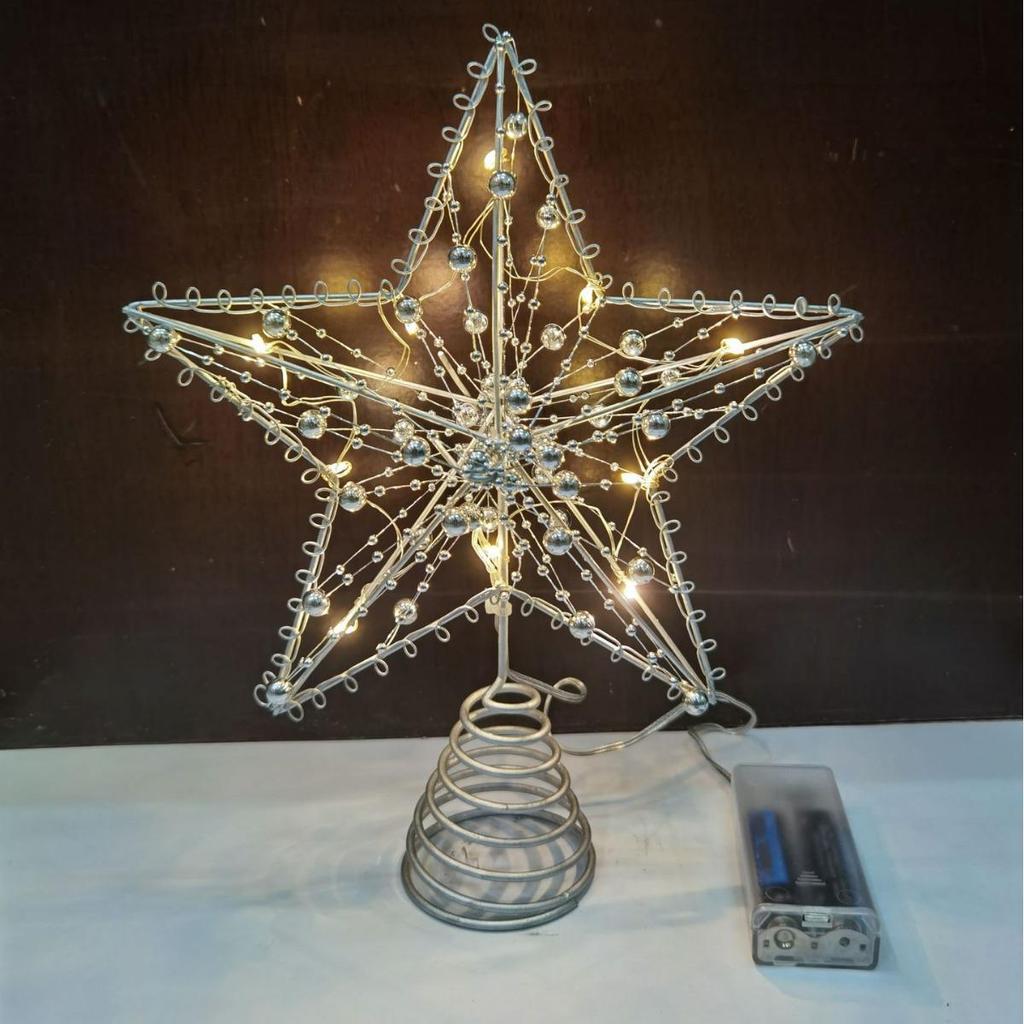 Yuzhu Line Tree Top Star Christmas Tree and Window Decorations