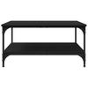 Coffee Table Black Oak Effect 80 X 80 X 40 Cm Particleboard