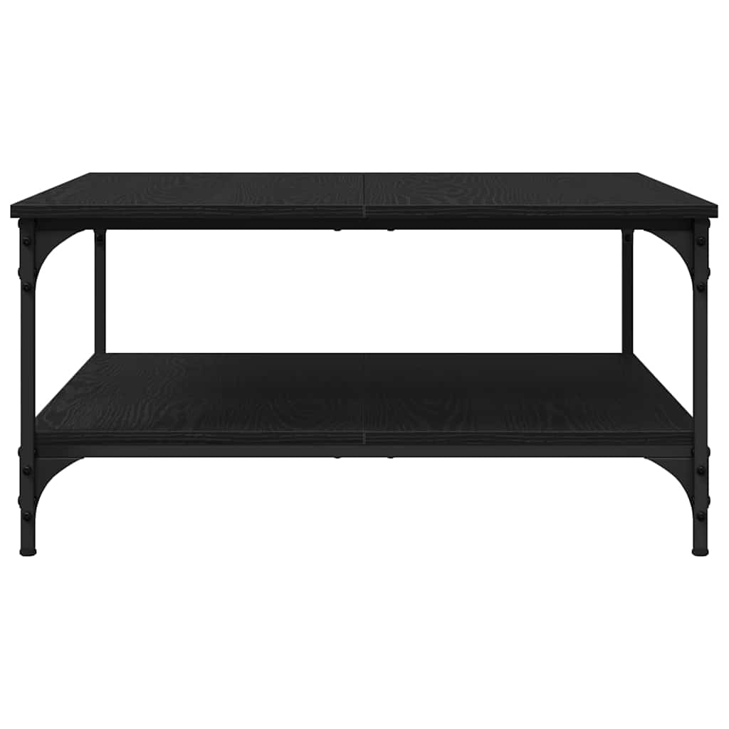 Coffee Table Black Oak Effect 80 X 80 X 40 Cm Particleboard