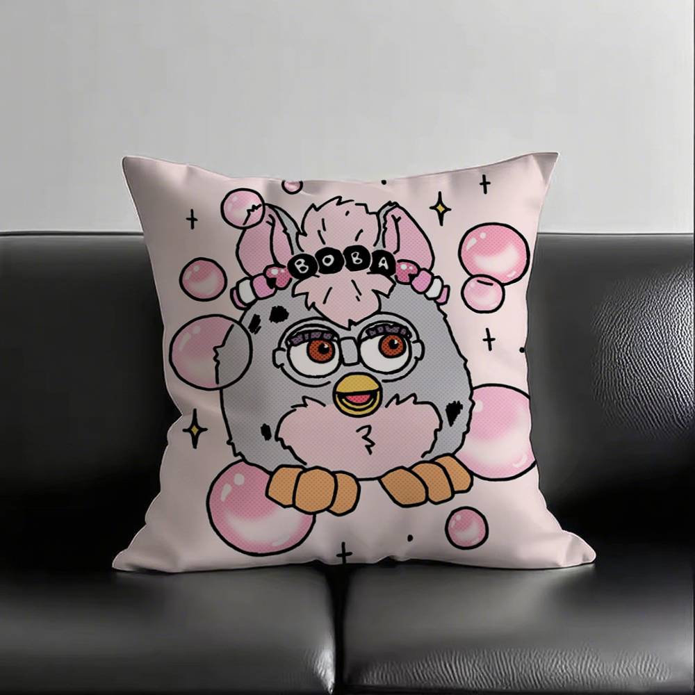 1pc Furby I Eat Kids Pillow Case Square Bedroom Sofa Leisure Comfort Cushion Car Living Room Home Decoration