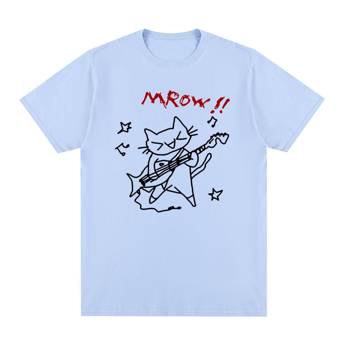 

ROCK CAT Vintage T-shirt Funny Music Harajuku Clothes Cotton Men T shirt New Tee Tshirt Womens Tops 4XL