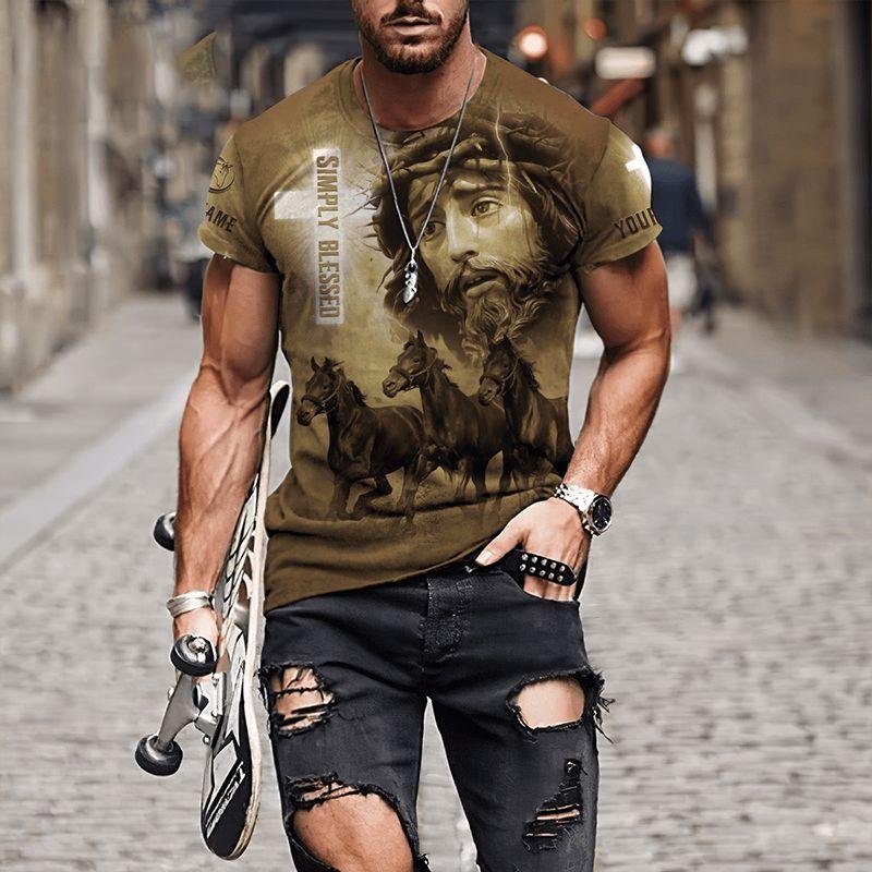 3D Print Horse T-Shirts Unisex Fashion Women's Tee Shirt Large Loose O-Neck T-Shirt Casual Short Sleeve T Shirt Horse Clothes