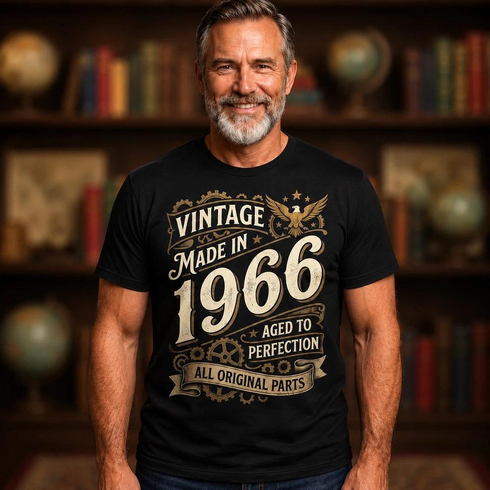 Vintage 1966 T Shirt 60th Birthday Aged to Perfection Gift 2XL