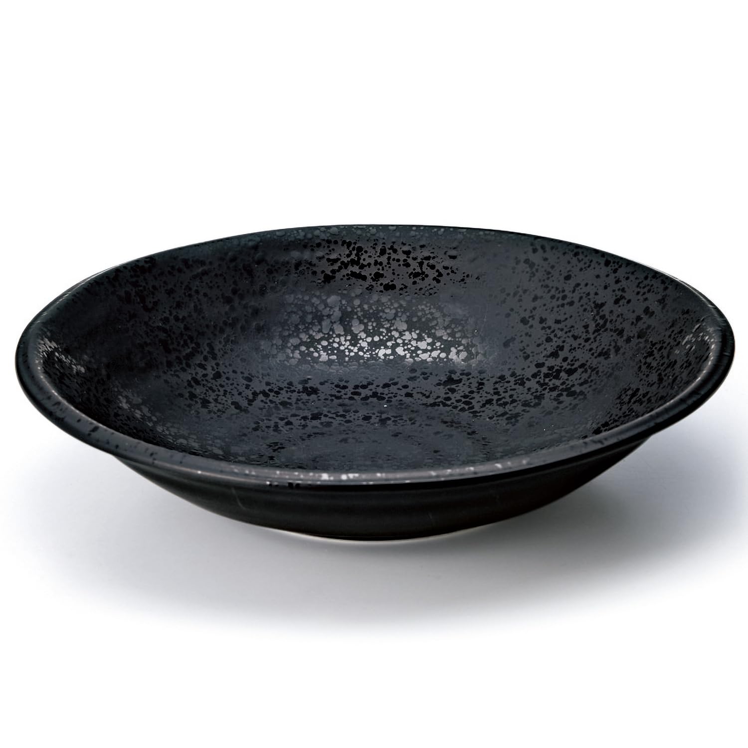 

TAMAKI Fortemoa Nagomi Shallow Tenmoku Diameter x Height Lightweight and Oven 7-inch Bowl, Finish, 24.5cm 5cm, Porcelain, Microwave, Dishwasher, Safe, чорний