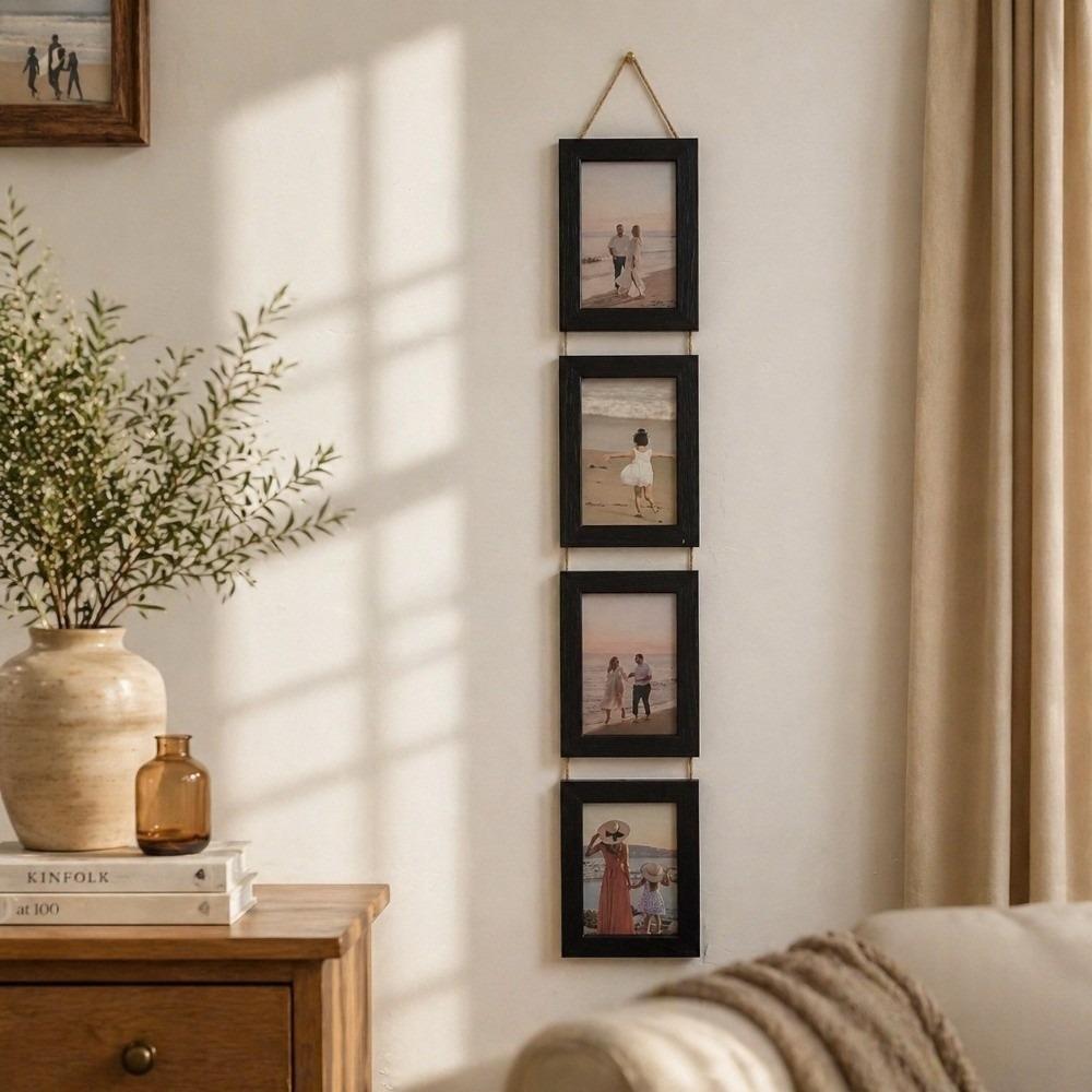 Linked Photo Holder Wall Art Picture Frame 6-Inch Vertical Photo Wall Bedroom
