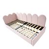 Upholstered Bed Upholstery Single with 2 Drawers Storage Space Slatted Frame Youth Adult Cot Pink (without Mattress) Teenager