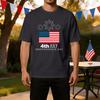 Men's Independence Day T Shirt 4th July Printed Casual Athletic Ice Silk Fabric Short Sleeve Tee Shirt for Outdoor Activities