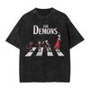 American Anime Hazbin Hotel Graphic T-shirt Washed Oversized Y2k Men Women Short Sleeve Casual Cotton Tee Crew Neck Clothing Female Male Tee Shirts