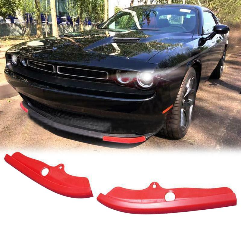 2pcs Front Bumper Splitter Protector Lip Diffuser Spoiler Guard Cover for Dodge Challenger GT TA SRT R/T 392 HEMI Scat Pack