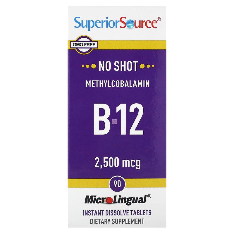 Methylcobalamin B-12, 2,500 Mcg, 90 Instant Dissolve Tablets