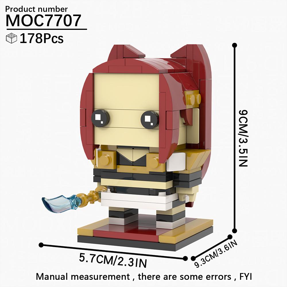 MOOXI K-Pop Demon Hunters BrickHeaded Set MOC Bricks Rumi Mira Zoey Lion Crow Figures Model Adult Building Blocks Kids Toys Gift