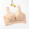 Embroidered Lace Adjustable Bra with Full Cup Soft Underwire Anti-sagging Bra Small Cup Bra for Large Breasts
