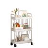 Floor-Standing Narrow Crevice Storage Rack for Kitchen or Bathroom