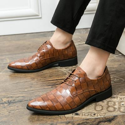 Elegantes Mens Casual Shoes New Fashion Brand Classic Casual Leather Shoes Hot Sale Business Footwear Lace-Up Male Oxford Shoes