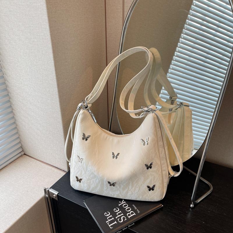 Torba damska na wiosnę i lato o dużej pojemności, nowa modna torba na plecy z podwójnym ramieniem, torba typu bucket na jedno ramię