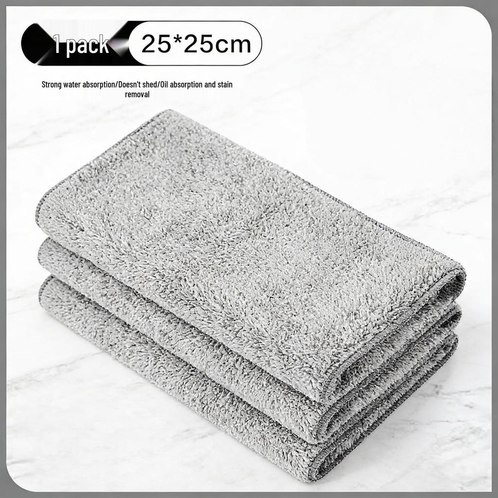 Bamboo Charcoal Non-Stick Oil Cleaning Cloth - Absorbent and Easy-to-Clean Kitchen Towel