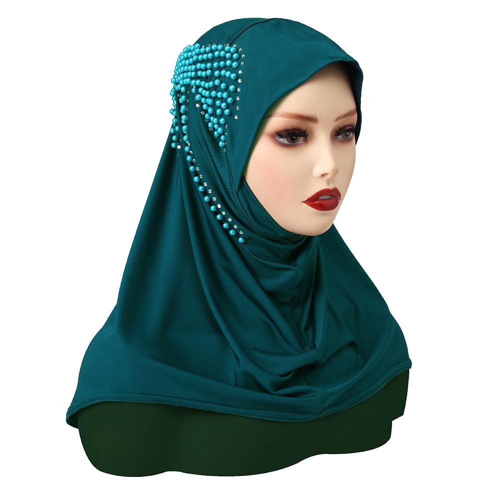 Jersey Instant Plain Hijab Underscarf Women Muslim With Bow Drills Tudung Full Cover Inner Islamic Scarf Shawls Supplier