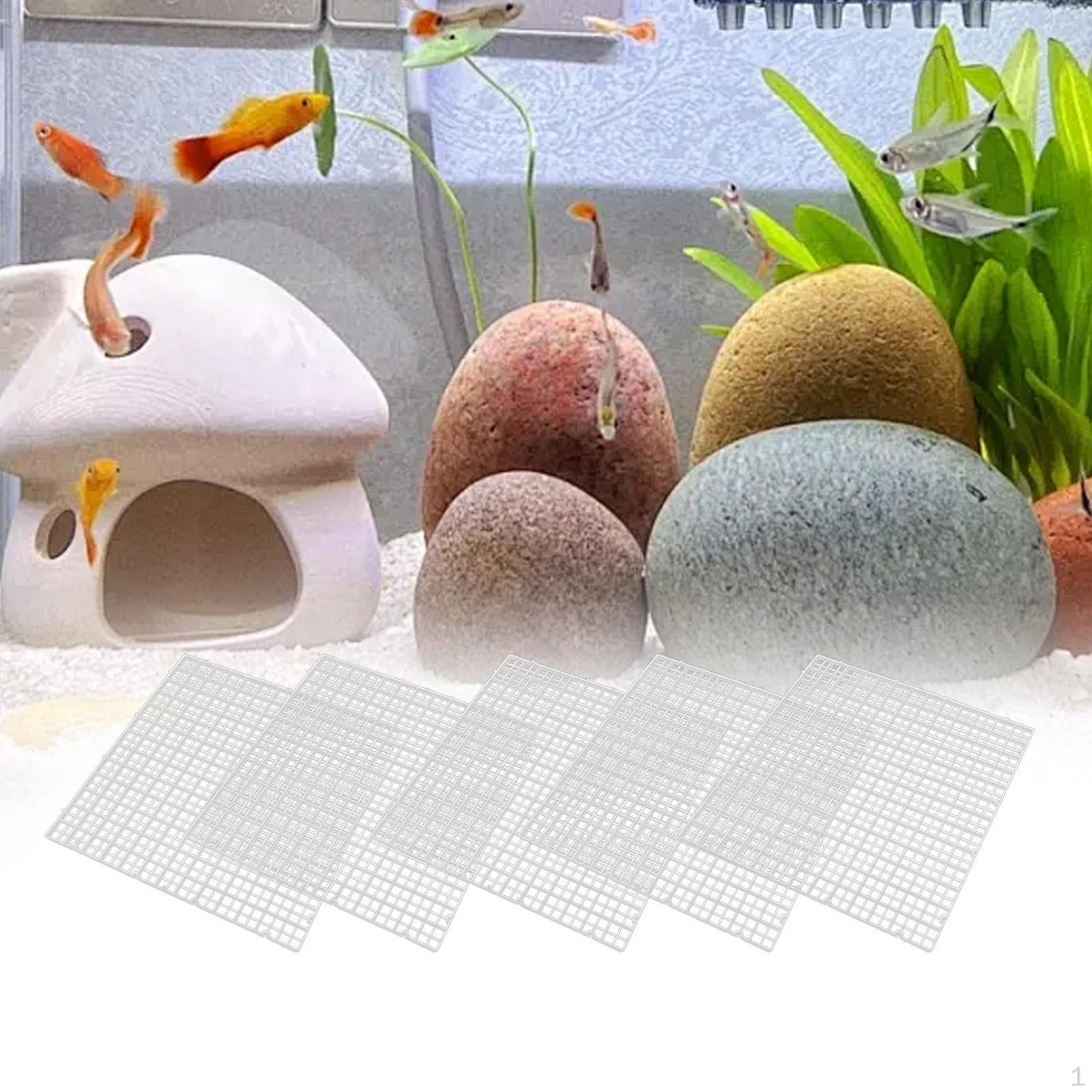 

5 штук Аквариумные разделители Крышки Доски для нижнего фильтра Разделительные сетки Листы Многоцелевого использования белый