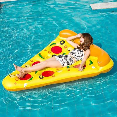 Riesige Aufblasbare Pizza-Scheibe Pool-Liege, Lustige Pool-Schwimmtiere, Schwimmparty-Spielzeug, Sommer-Pool-Floß, Extra Groß