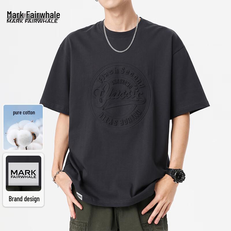 MARK FAIRWHALE Men's Pure Cotton Crew Neck T-Shirt
