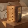Jewelry Cabinet with Rotating Base Snap Closure for Bedroom, Vanity