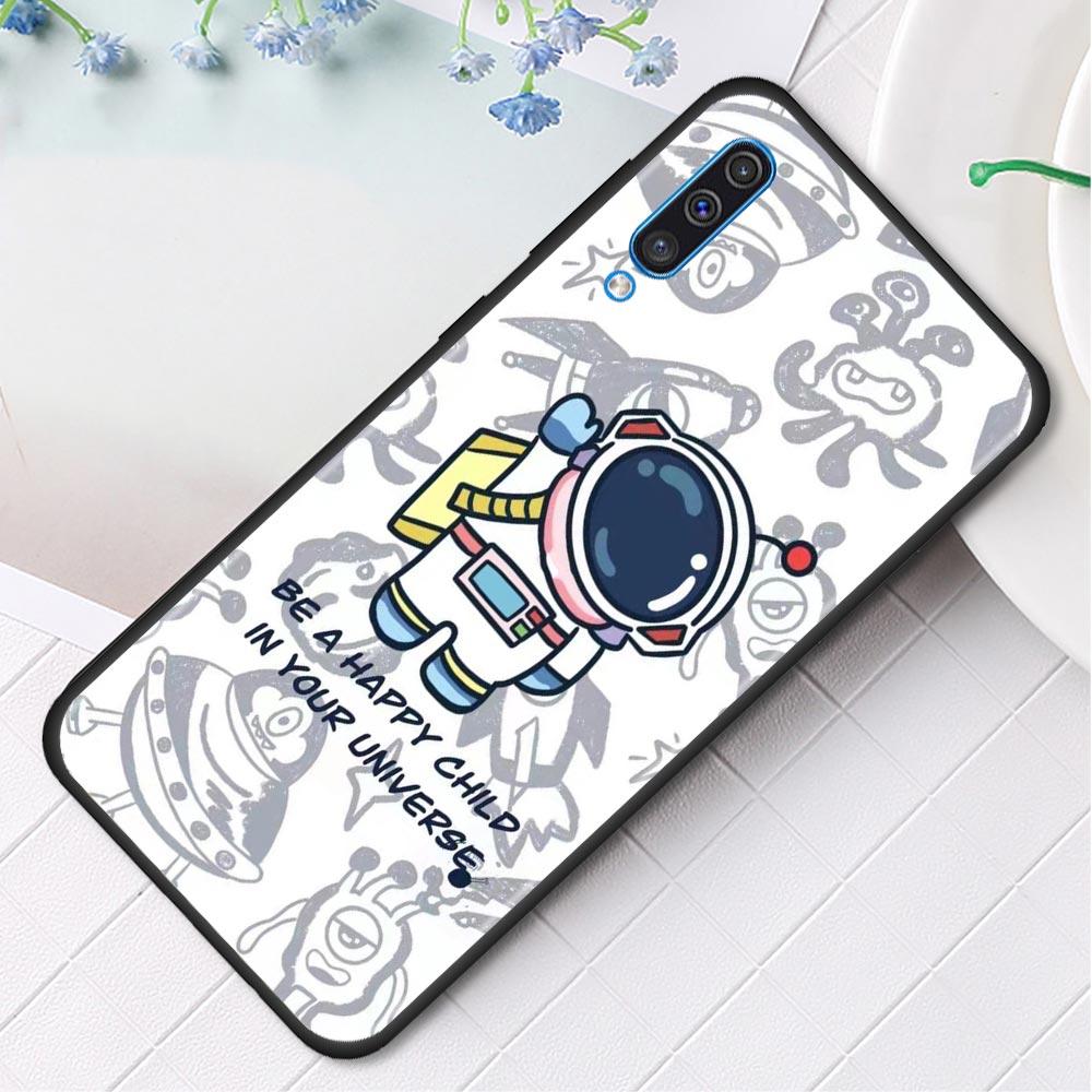 Niedliche Cartoon Stern Planet Astronaut Hülle für Samsung Galaxy A50 A70 A10 A20e A30 A40 A20s A10s A10e A80 A90 A60 A30s Handyhülle