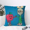 Anime Food AAppleS And OnionS Cushion Cover Breathable Linen Pillow Cover SkinFriendly Home Decor Pillowcase with Hidden Zipper
