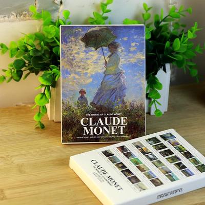 30 Cartes Postales Animé Monet Peintes à la Main: Cartes de vœux d'illustration créative exquises